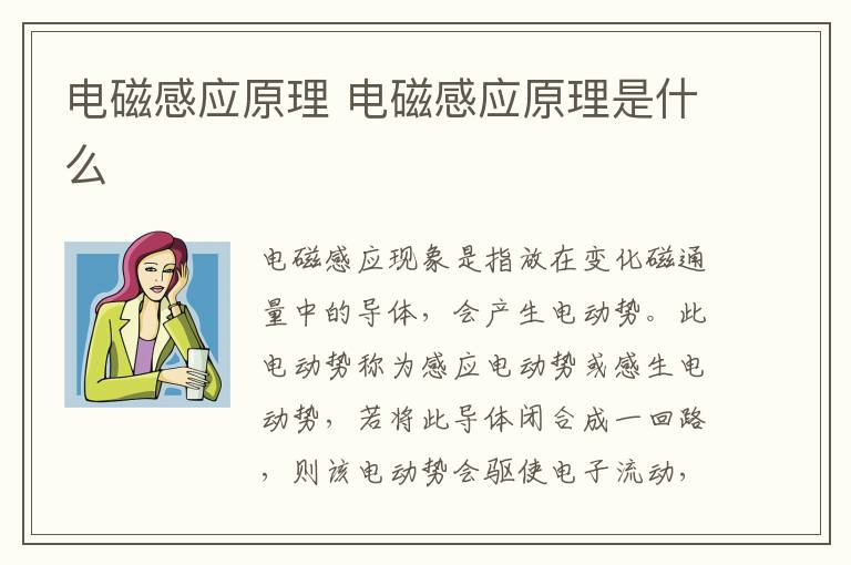 电磁感应原理 电磁感应原理是什么