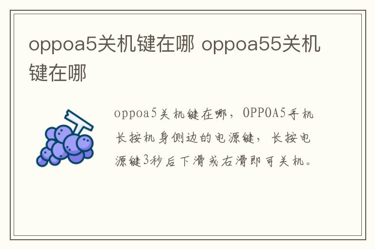 oppoa5关机键在哪 oppoa55关机键在哪-九图集