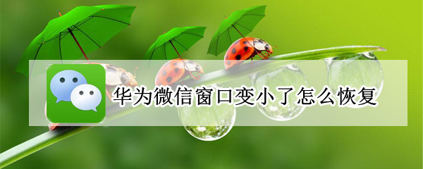 华为微信窗口变小了怎么恢复 华为微信窗口怎么缩小-九图集
