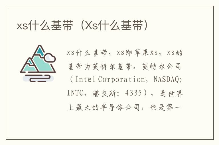 xs什么基带(Xs什么基带)-九图集