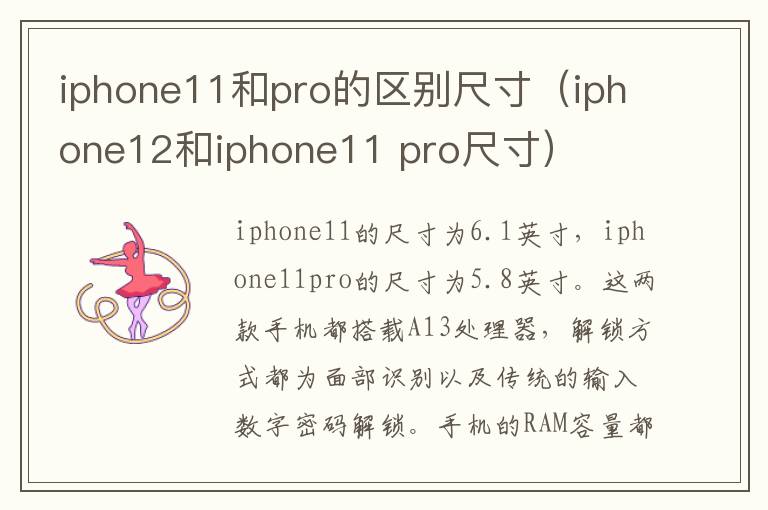 iphone11和pro的区别尺寸（iphone12和iphone11 pro尺寸）-九图集