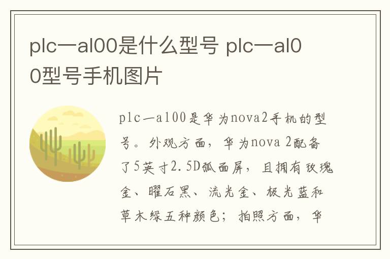 plc一al00是什么型号 plc一al00型号手机图片
