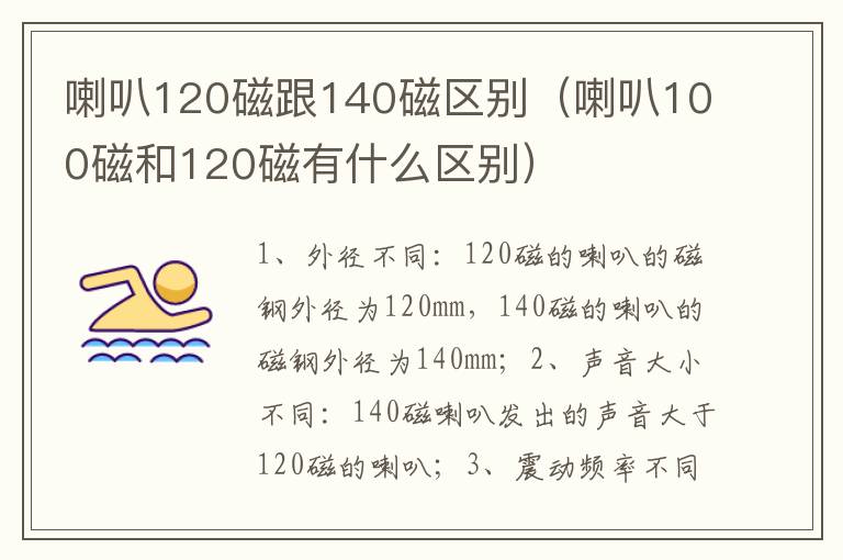 喇叭120磁跟140磁区别（喇叭100磁和120磁有什么区别）
