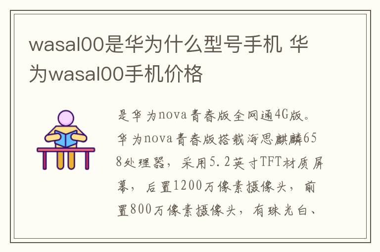 wasal00是华为什么型号手机 华为wasal00手机价格