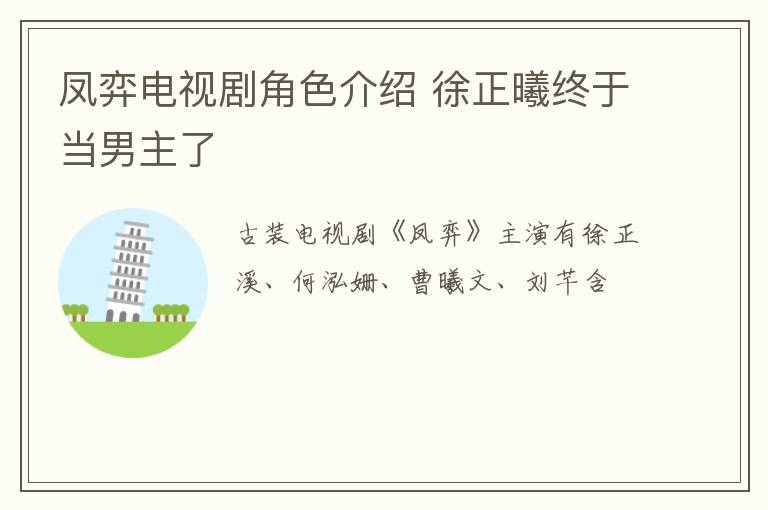 凤弈电视剧角色介绍 徐正曦终于当男主了-九图集