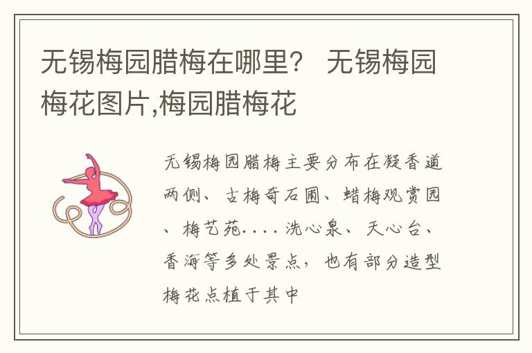 无锡梅园腊梅在哪里？ 无锡梅园梅花图片,梅园腊梅花