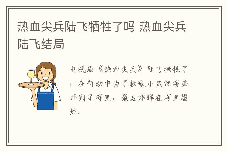 热血尖兵陆飞牺牲了吗 热血尖兵陆飞结局-九图集
