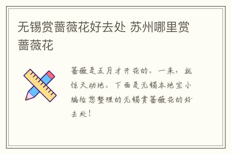 无锡赏蔷薇花好去处 苏州哪里赏蔷薇花-九图集